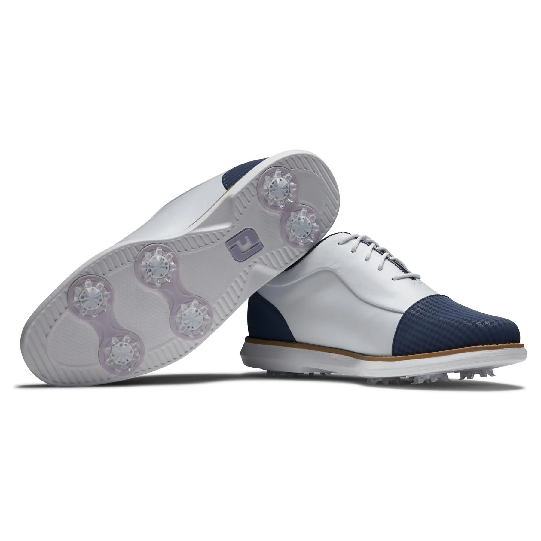 Womens Traditions Golf Shoes White/Navy - AW24