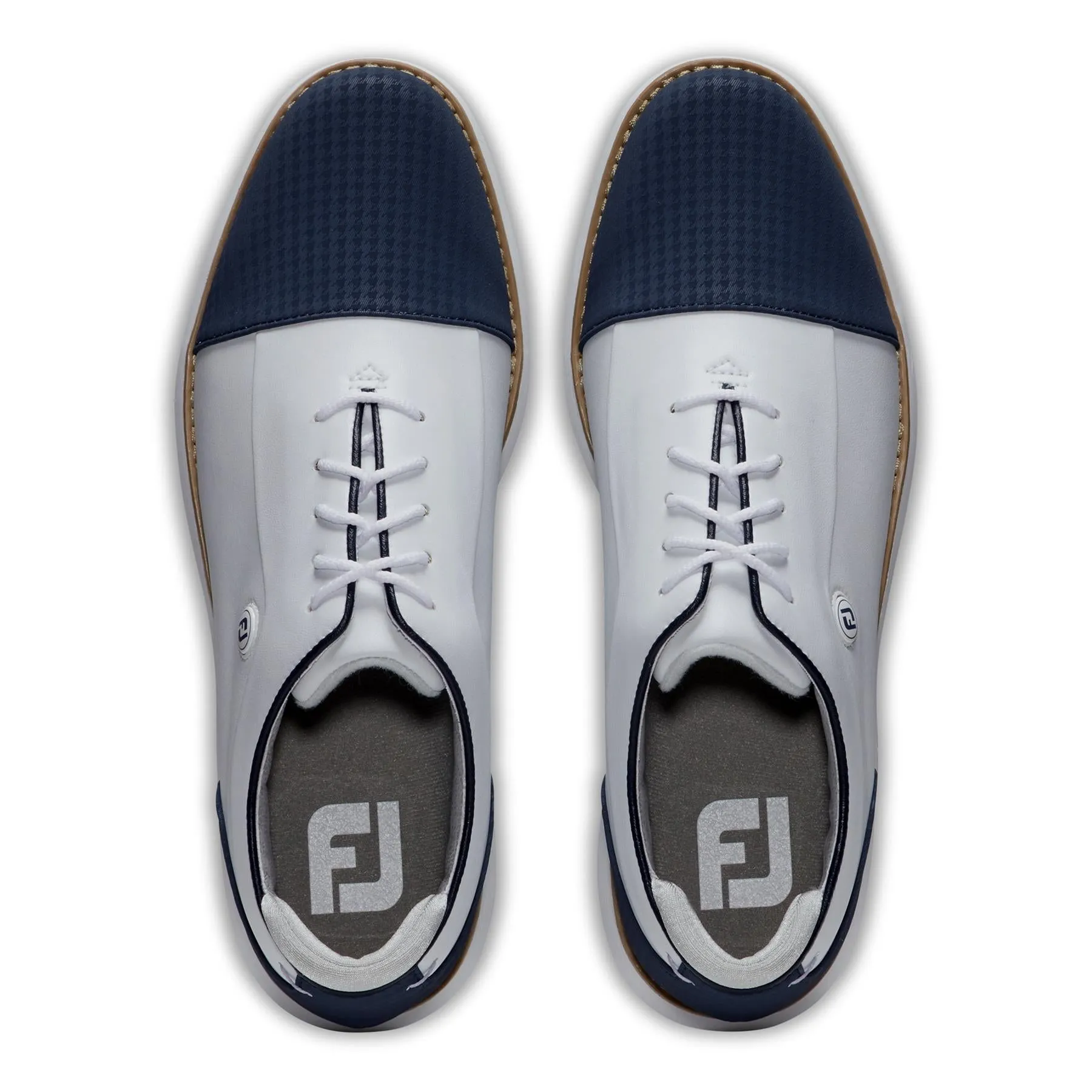 Womens Traditions Golf Shoes White/Navy - AW24