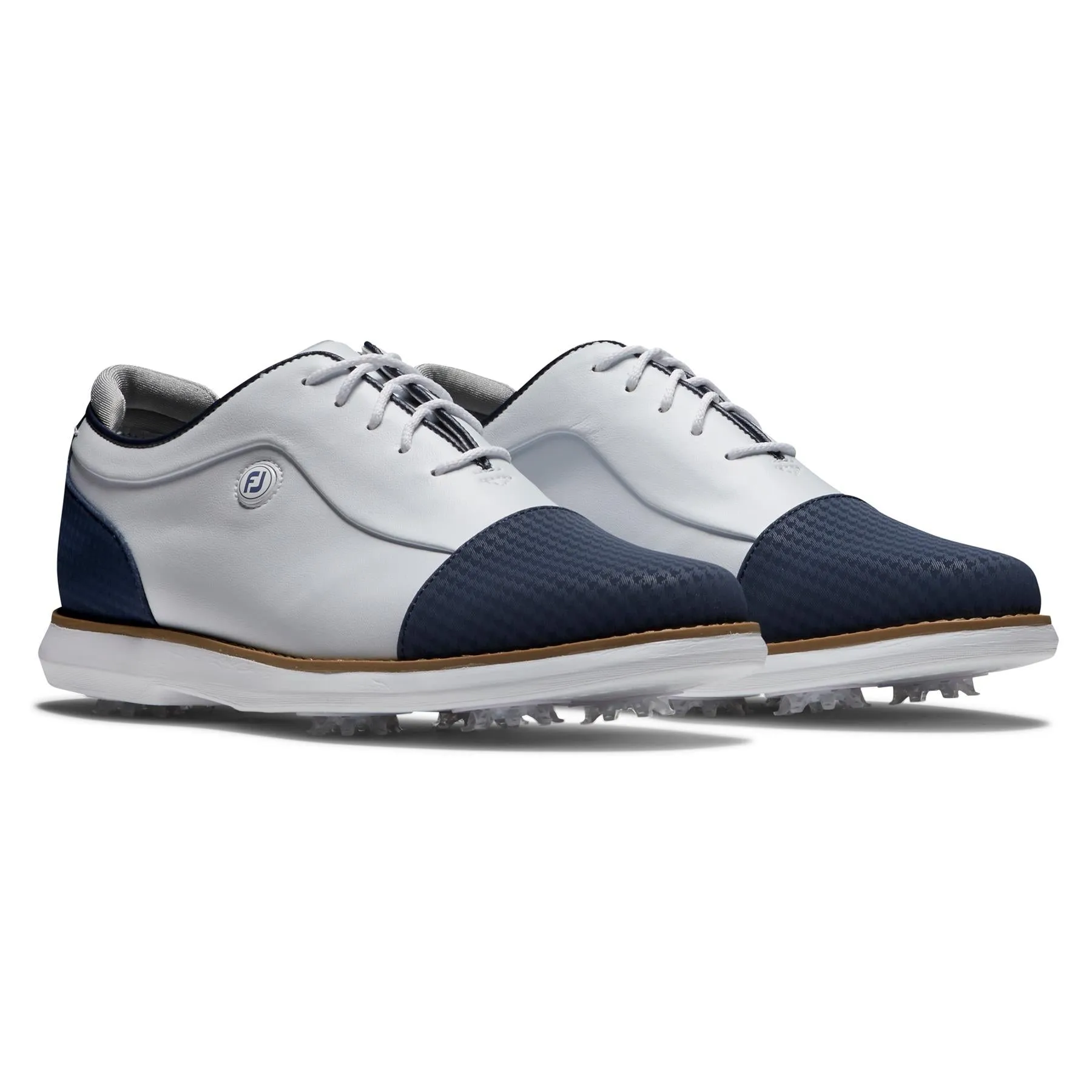 Womens Traditions Golf Shoes White/Navy - AW24